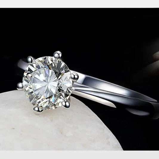 Modern Design Crystal Charm Ring for Unisex